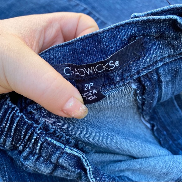 Chadwicks woman blue denim skirt petite 2P - Picture 4 of 5